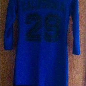 Forever 21 Dark Blue California 29 Jersey Dress